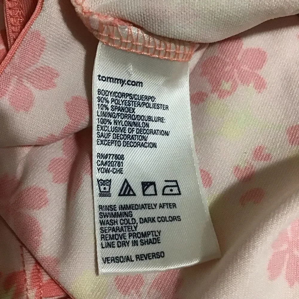 Tommy Hilfiger‎ Baby Pink Floral Bathing Suit 12-18 months